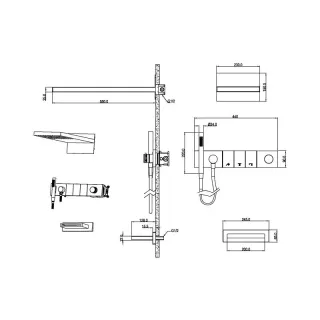 Душевой комплект Boheme Zodiac 132-2-SGM оружейная сталь